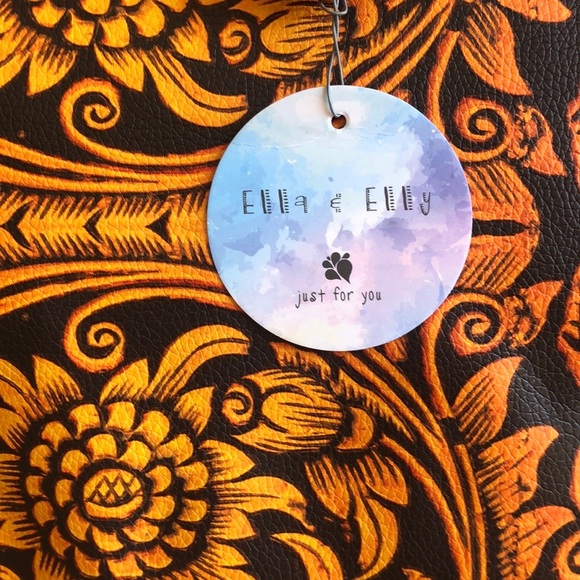 Floral Rust and Brown Backpack Vegan Leather Look Boho by Ella and Elly NWT! - Picture 4 of 10